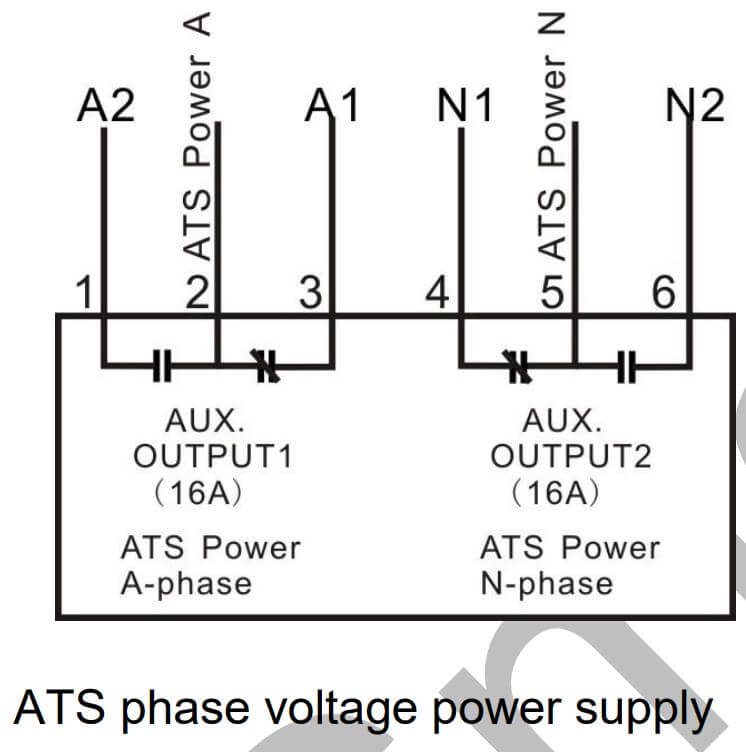 របៀបភ្ជាប់ / ដ្យាក្រាមតភ្ជាប់ ATS controller ឧបករណ៍បញ្ជា ATS HAT530 Smartgen