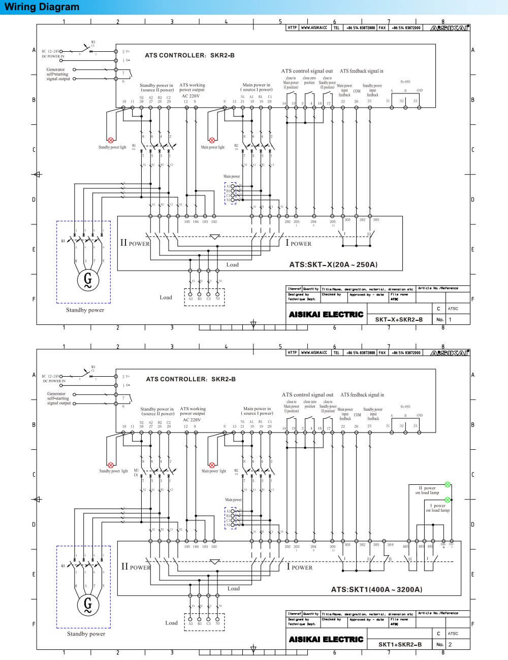 Cách đấu nối ATS Aisikai SKR2-B 