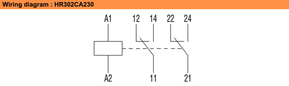 ដ្យាក្រាមតភ្ជាប់ : Lovato relay HR302CA230