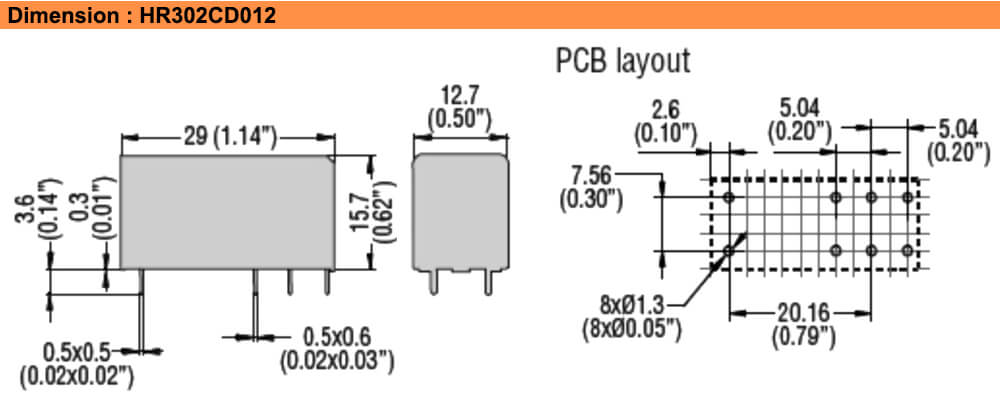 ទំហំ : Lovato relay HR302CD012