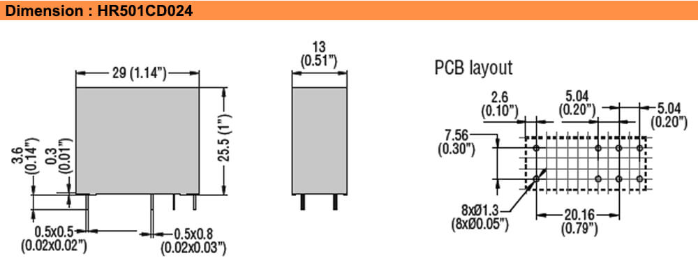 ទំហំ : Lovato relay HR501CD024