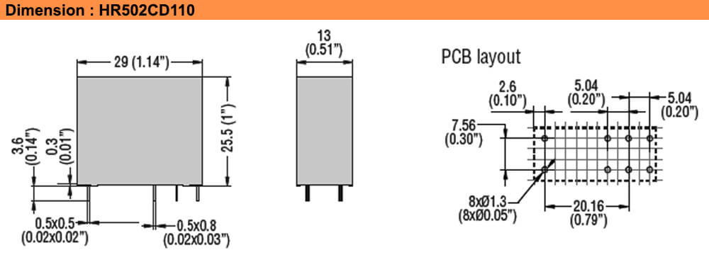 ទំហំ : Lovato relay HR502CD110