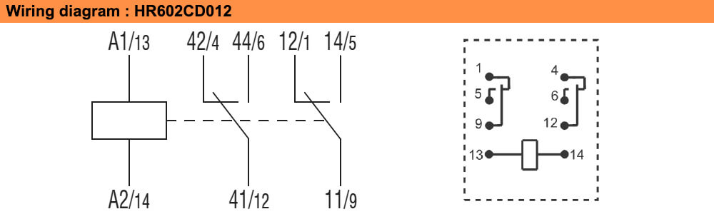 ដ្យាក្រាមតភ្ជាប់ : Lovato relay HR602CD012