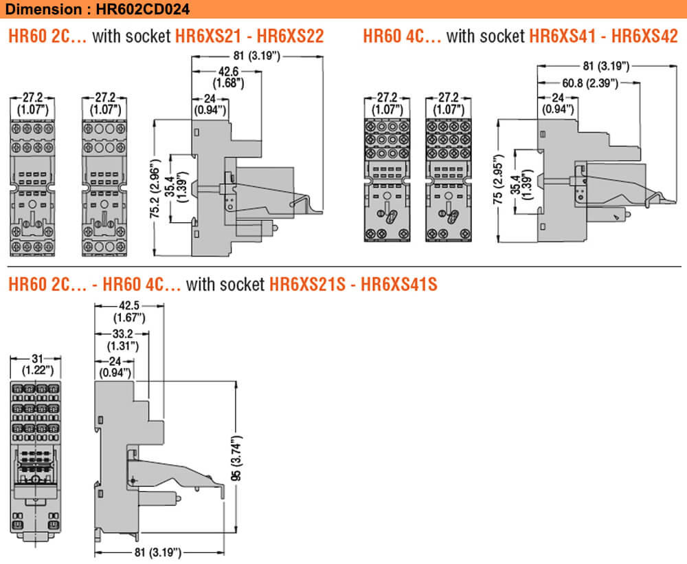 ទំហំ : Lovato relay HR602CD024