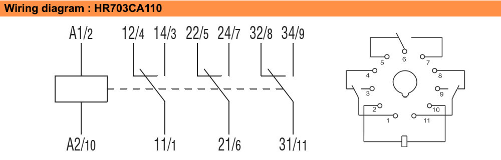 ដ្យាក្រាមតភ្ជាប់ : Lovato relay HR703CA110