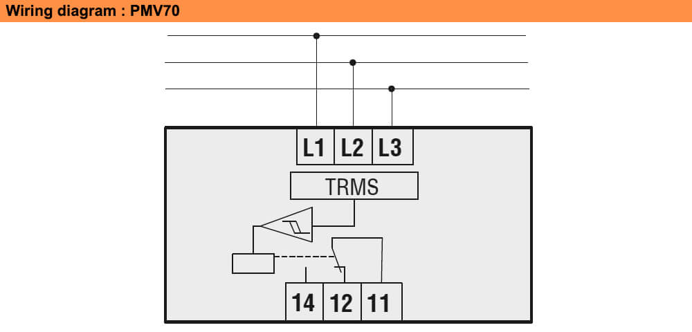 ដ្យាក្រាមតភ្ជាប់ : Lovato relay PMV70A575
