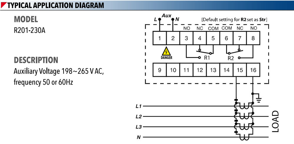 ដ្យាក្រាមតភ្ជាប់ : Relay Mikro R201