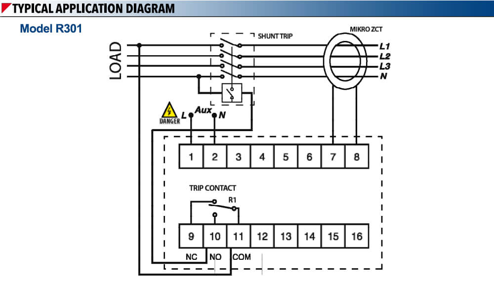 ដ្យាក្រាមតភ្ជាប់ : Relay Mikro R301