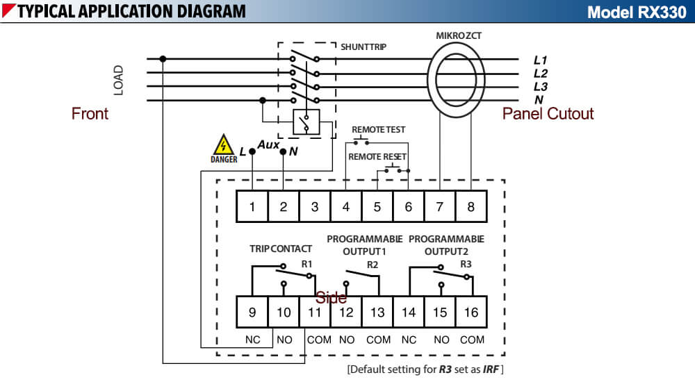 ដ្យាក្រាមតភ្ជាប់ : Relay Mikro RX330