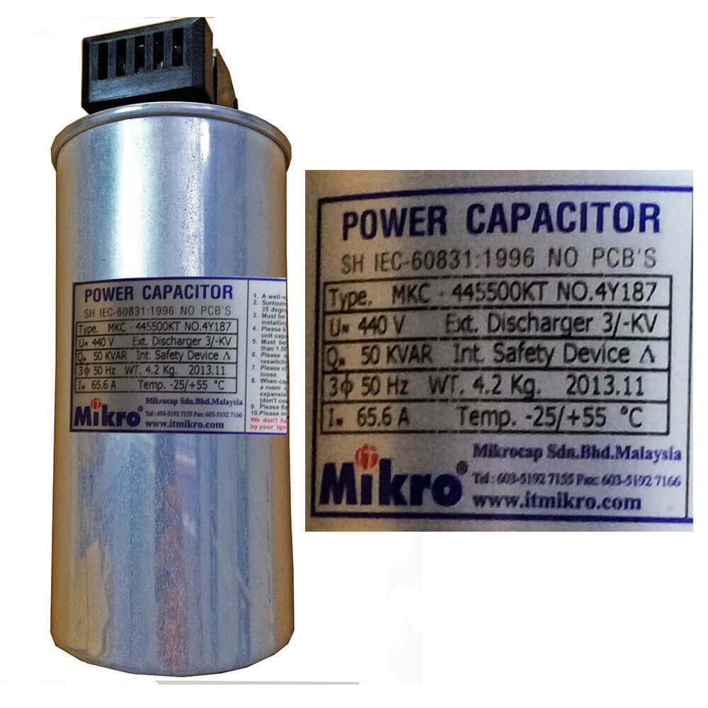Capacitor Mikro MKC-445400KT កុងដុង 3P 40Kvar