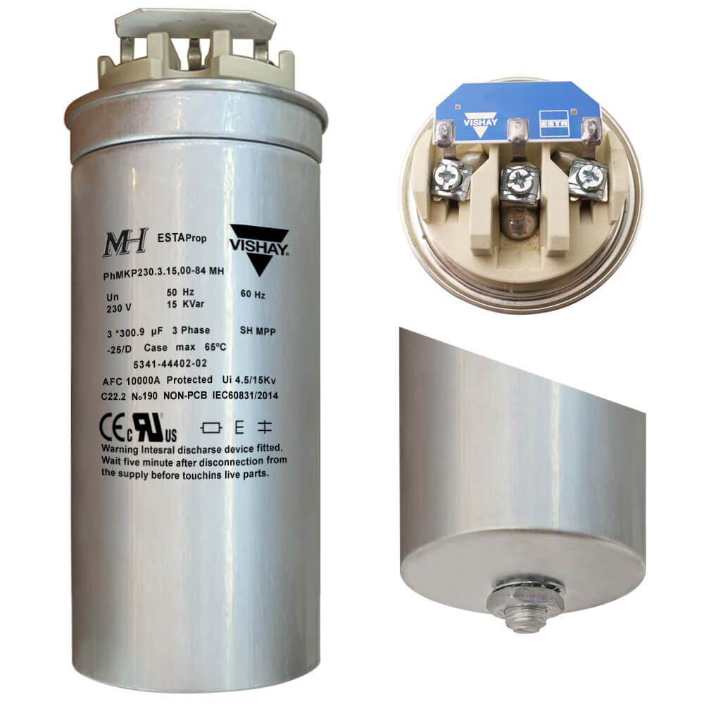Capacitor កុងដុង VISHAY PhMKP230.3.15,00-84-MH: កុងដុង 15Kvar 3P 230V
