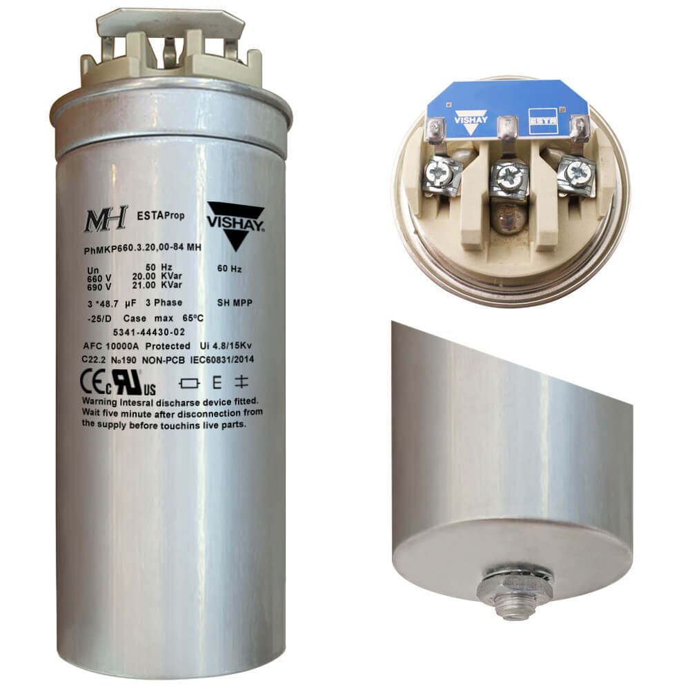 Capacitor កុងដុង VISHAY PhMKP660.3.20,00-84-MH: កុងដុង 20Kvar 3P 660V
