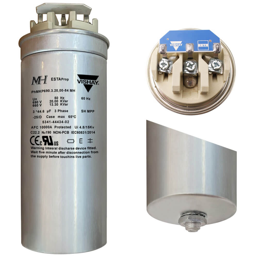 Capacitor កុងដុង VISHAY PhMKP690.3.20,00-84-MH: កុងដុង 20Kvar 3P 690V