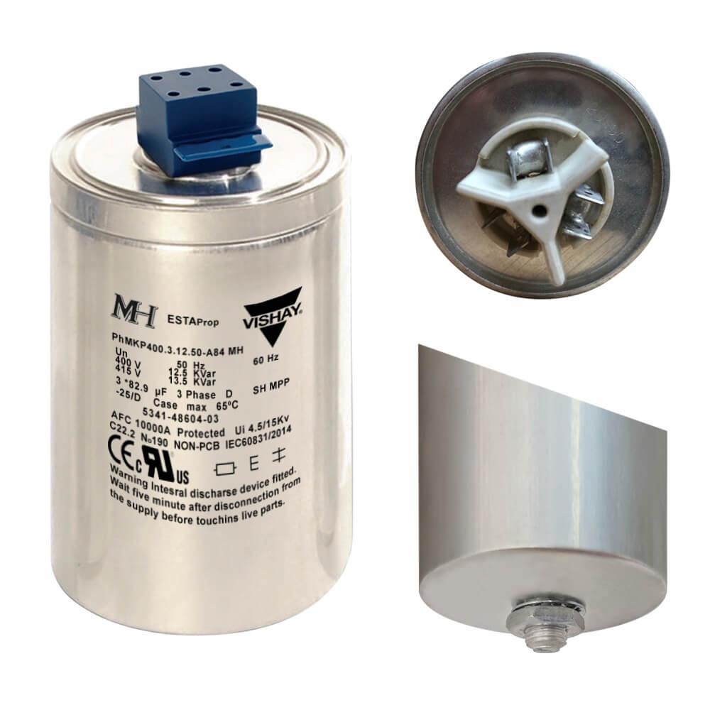 Capacitor កុងដុង VISHAY PhMKP400.3.12,50-A84-MH: កុងដុង 12,5Kvar 3P 400V