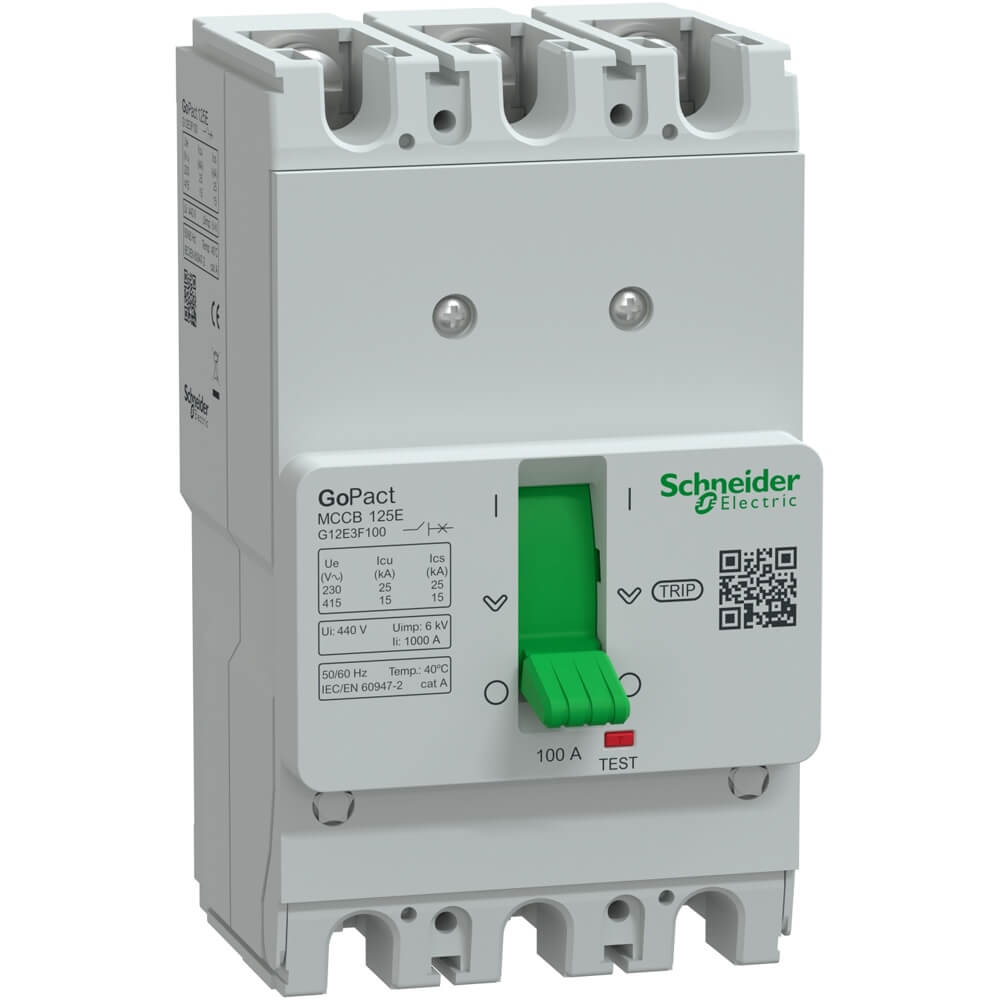 MCCB GoPact Schneider G12E3F100 : MCCB 3P 100A