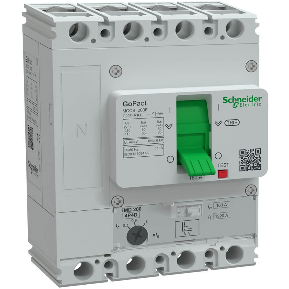 MCCB GoPact Schneider G20F4A160 : MCCB 4P 160A
