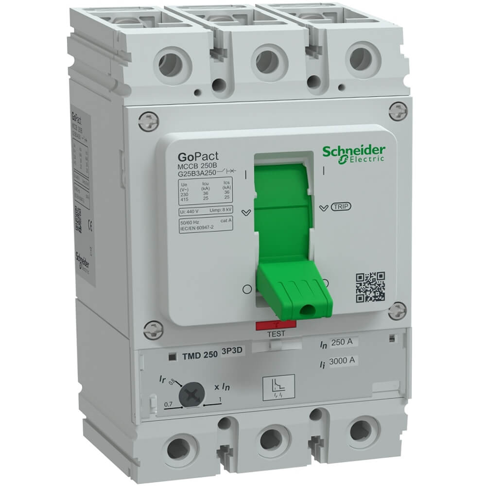 MCCB GoPact Schneider G25B3A250 : MCCB 3P 250A