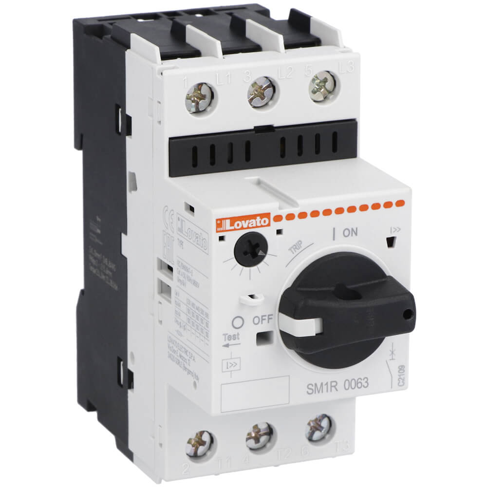 Lovato SM1R0063: MPCB 3P 0.63A CB ការពារម៉ូទ័រ