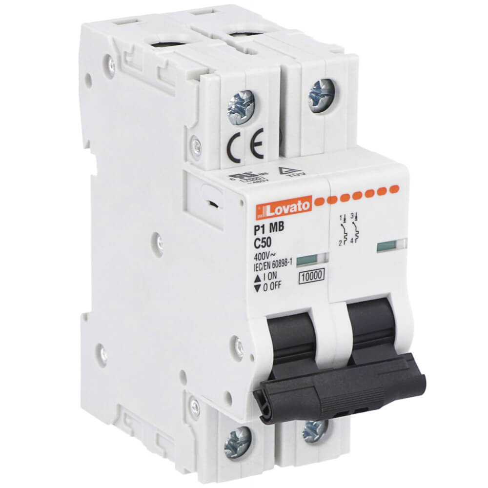 Lovato P1MB2PC50: MCB 2P 50A សៀគ្វីស្វ័យប្រវត្តិ