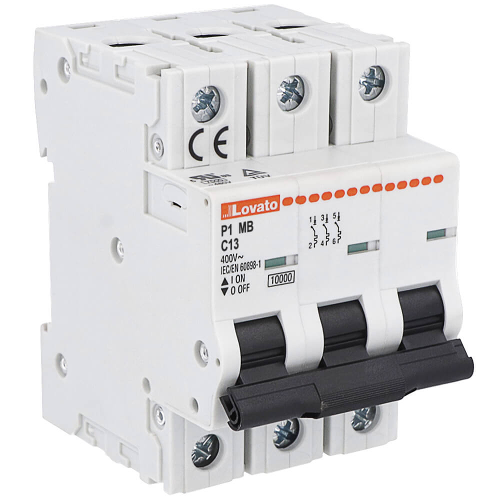 Lovato P1MB3PC13: MCB 3P 13A សៀគ្វីស្វ័យប្រវត្តិ