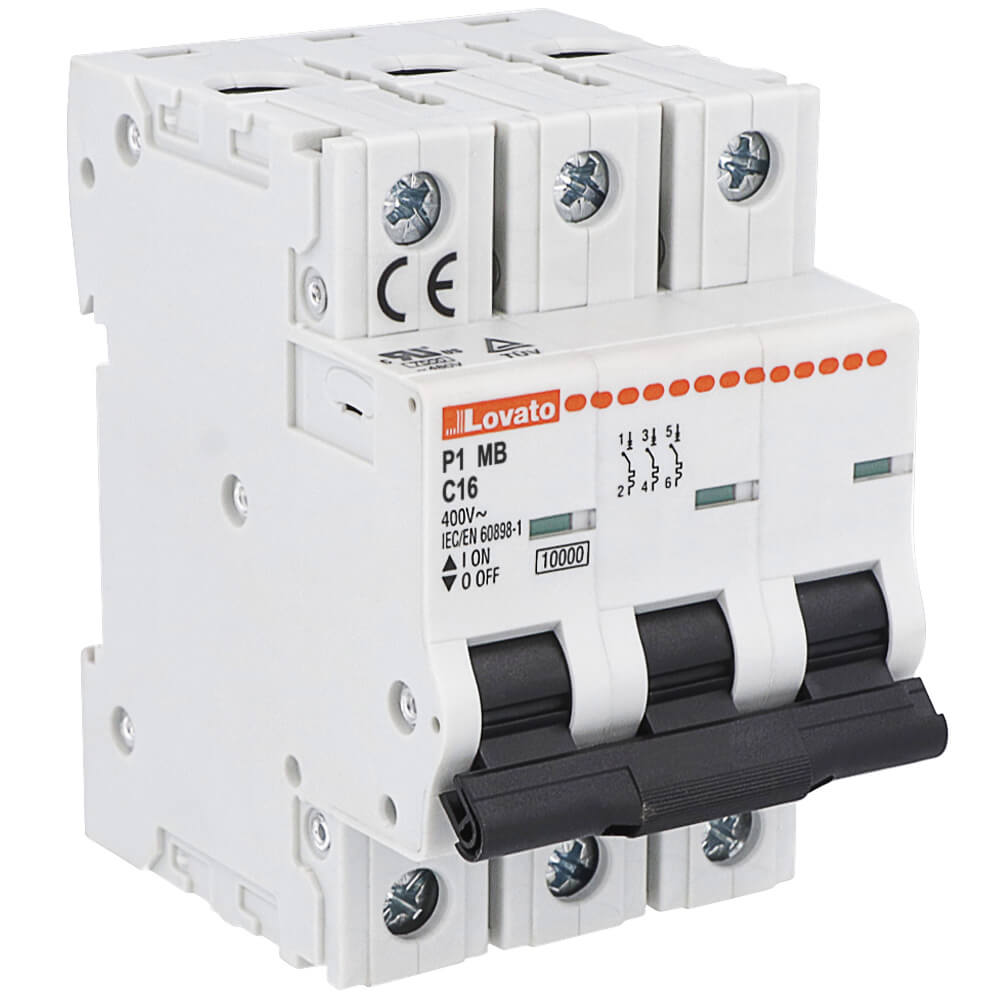 Lovato P1MB3PC16: MCB 3P 16A សៀគ្វីស្វ័យប្រវត្តិ