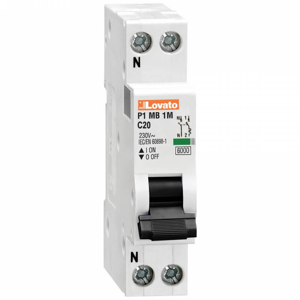 Lovato P1MB1MC20: MCB 1P+N 20A សៀគ្វីស្វ័យប្រវត្តិ