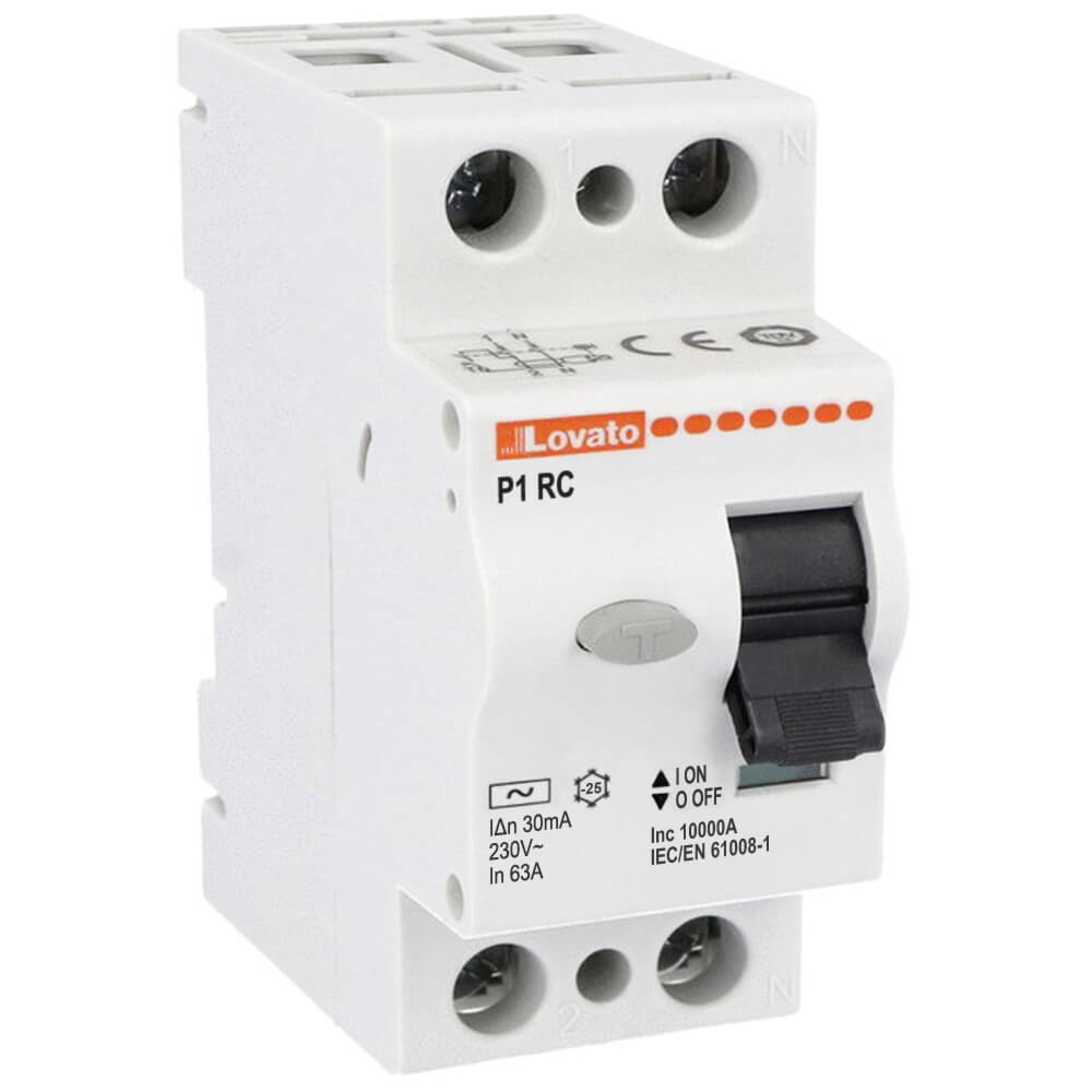 Lovato P1RC2P63AC030: RCCB 2P 63A សៀគ្វី RCCB