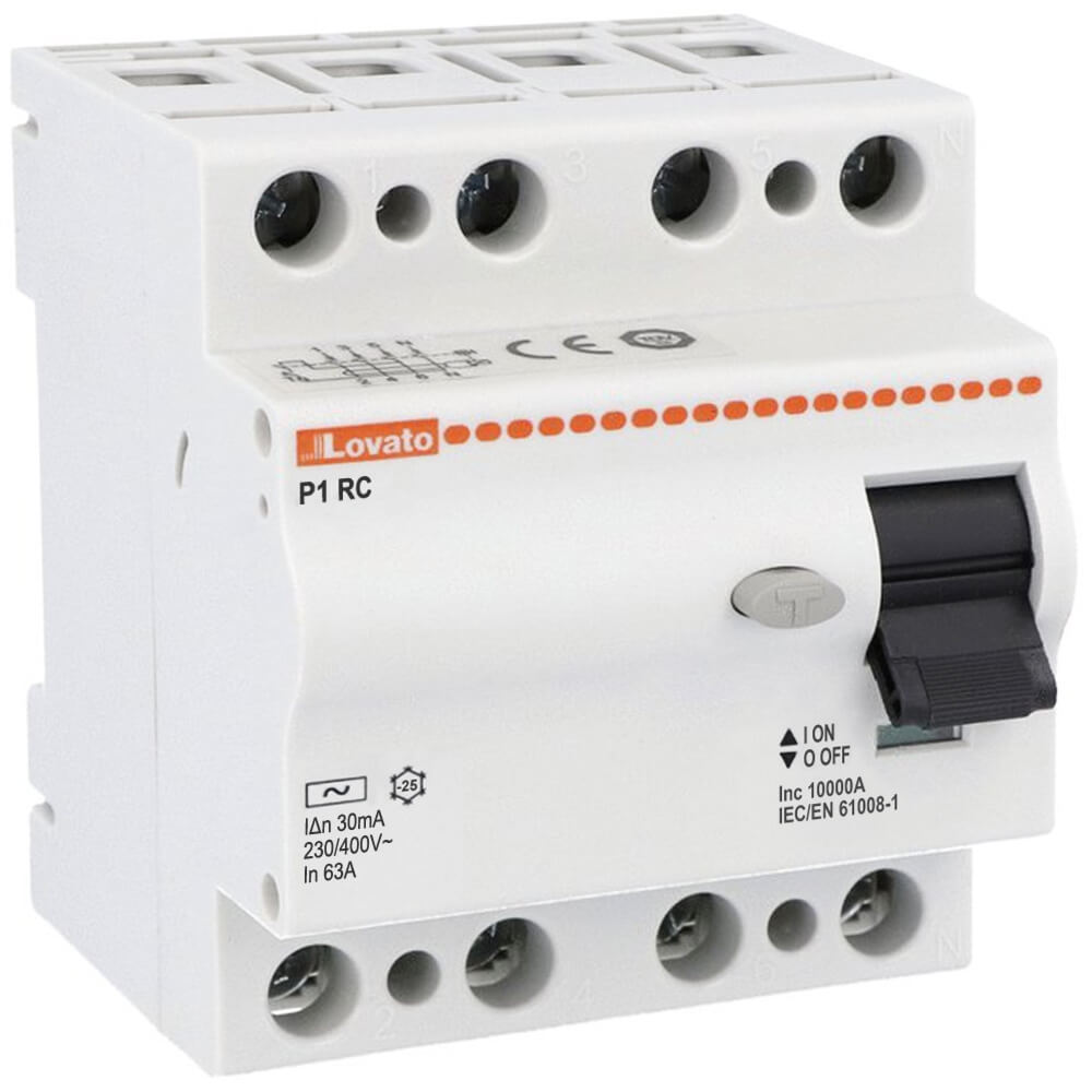 Lovato P1RC4P63AC030: RCCB 4P 63A សៀគ្វី RCCB