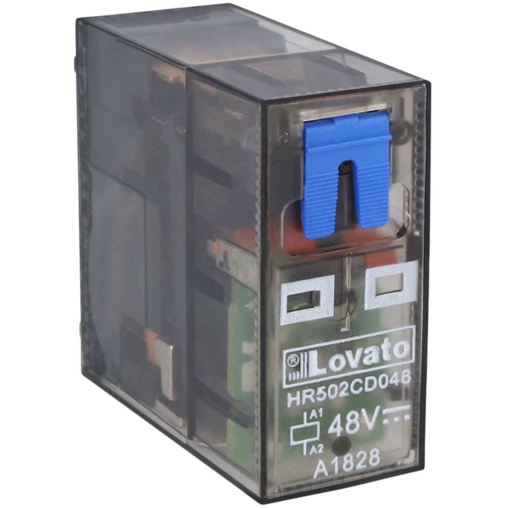 Lovato HR502CD110: Miniature relay - relayកម្រិតមធ្យម 2 C/O 8A 250V