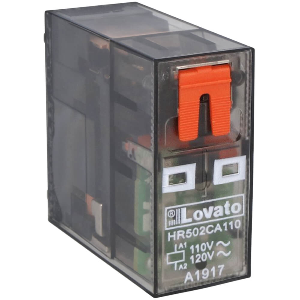 Lovato HR502CA110: Miniature relay - relayកម្រិតមធ្យម 2 C/O 8A 250V