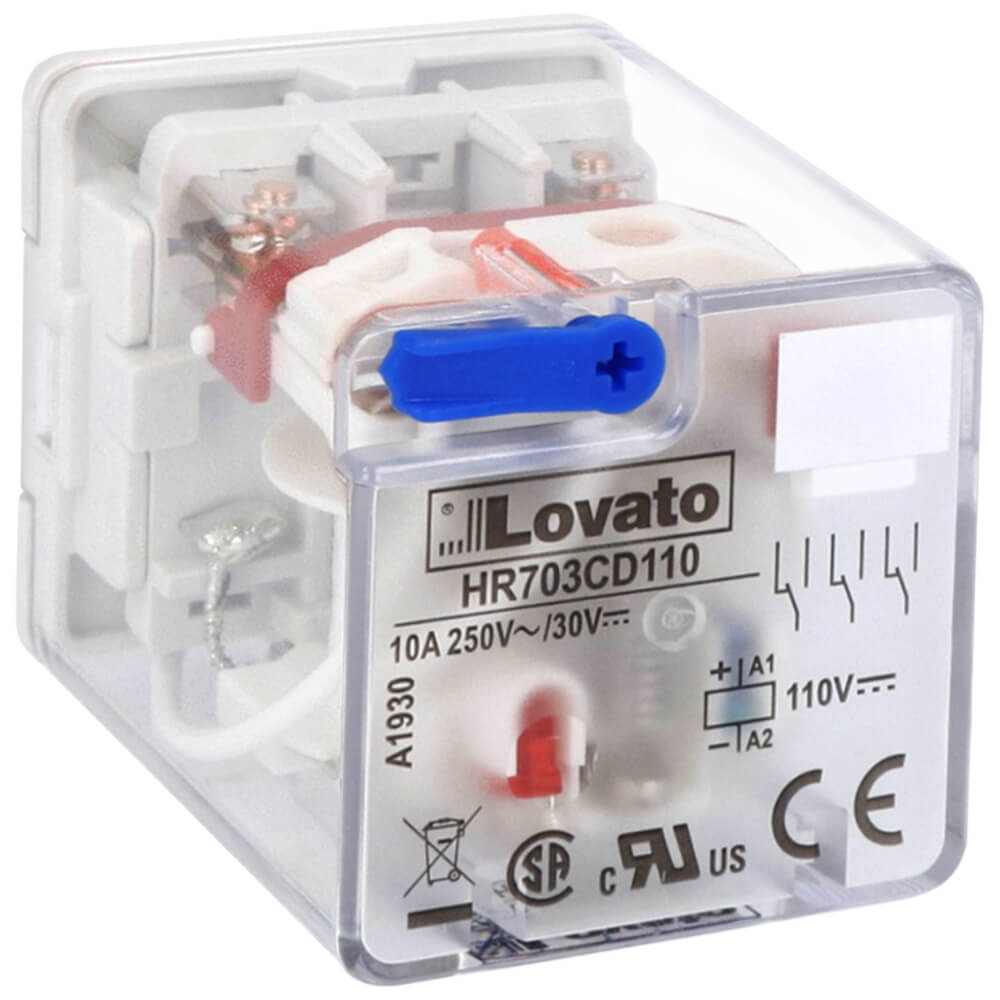 Lovato HR703CD110: Industrial relay - Relay ឧស្សាហកម្ម 11-Pin 3 C/O 10A 250V