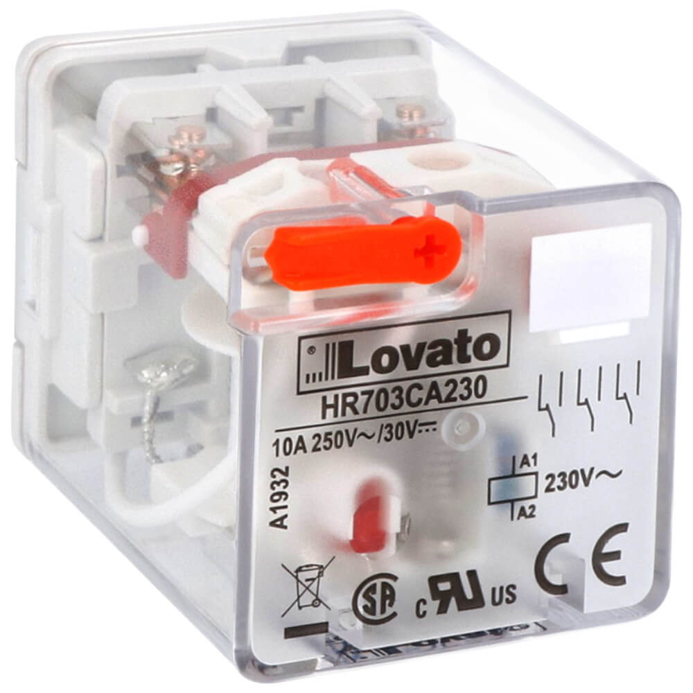 Lovato HR703CA230: Industrial relay - Relay ឧស្សាហកម្ម 11-Pin 3 C/O 10A 250V