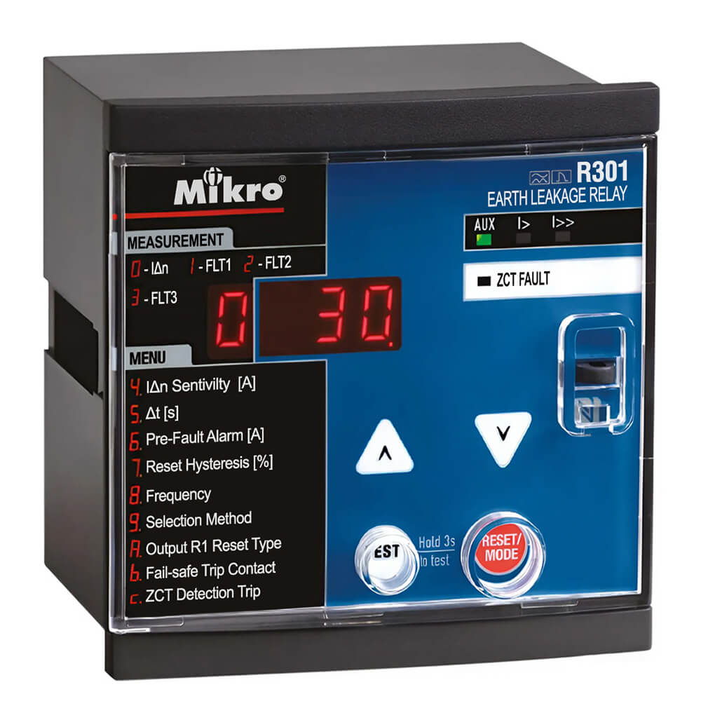 Earth Leakage Relay Mikro R301: Relay ការការពារលើរផ្ទុក