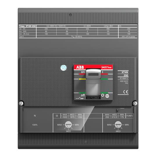 ABB XT4H 250 TMA 200-2000 4p F F InN=100%